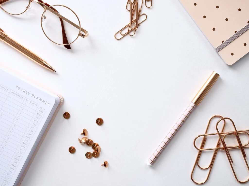 SEO checklist and laptop on desk with Search Console open